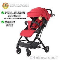 Kereta Dorong Bayi Pacific PC-K8100 New Born-25kg Duduk Rebah Tidur Pull-Along Handle One-Button Fold Cabin Size Baby Stroller w Travel Bag