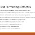 HTML TEXT FORMATTING ELEMENT