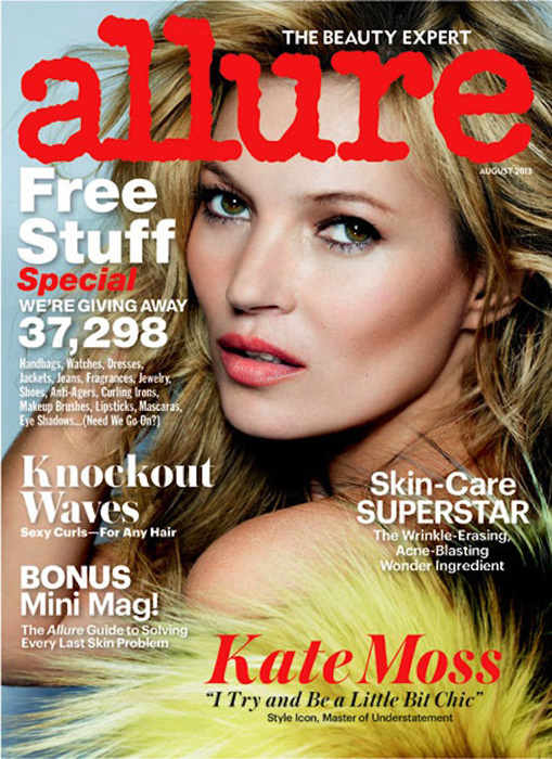 Kate Moss Covers Allure Magazine, August 2013