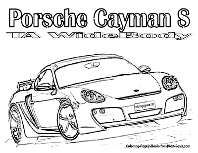 Race  Coloring on Race Car Coloring Pages Of Porsche Cayman Ta Widebody