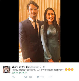 Kartika Putri Dapat Ucapan Ultah dan Pujian dari Shaheer Sheikh