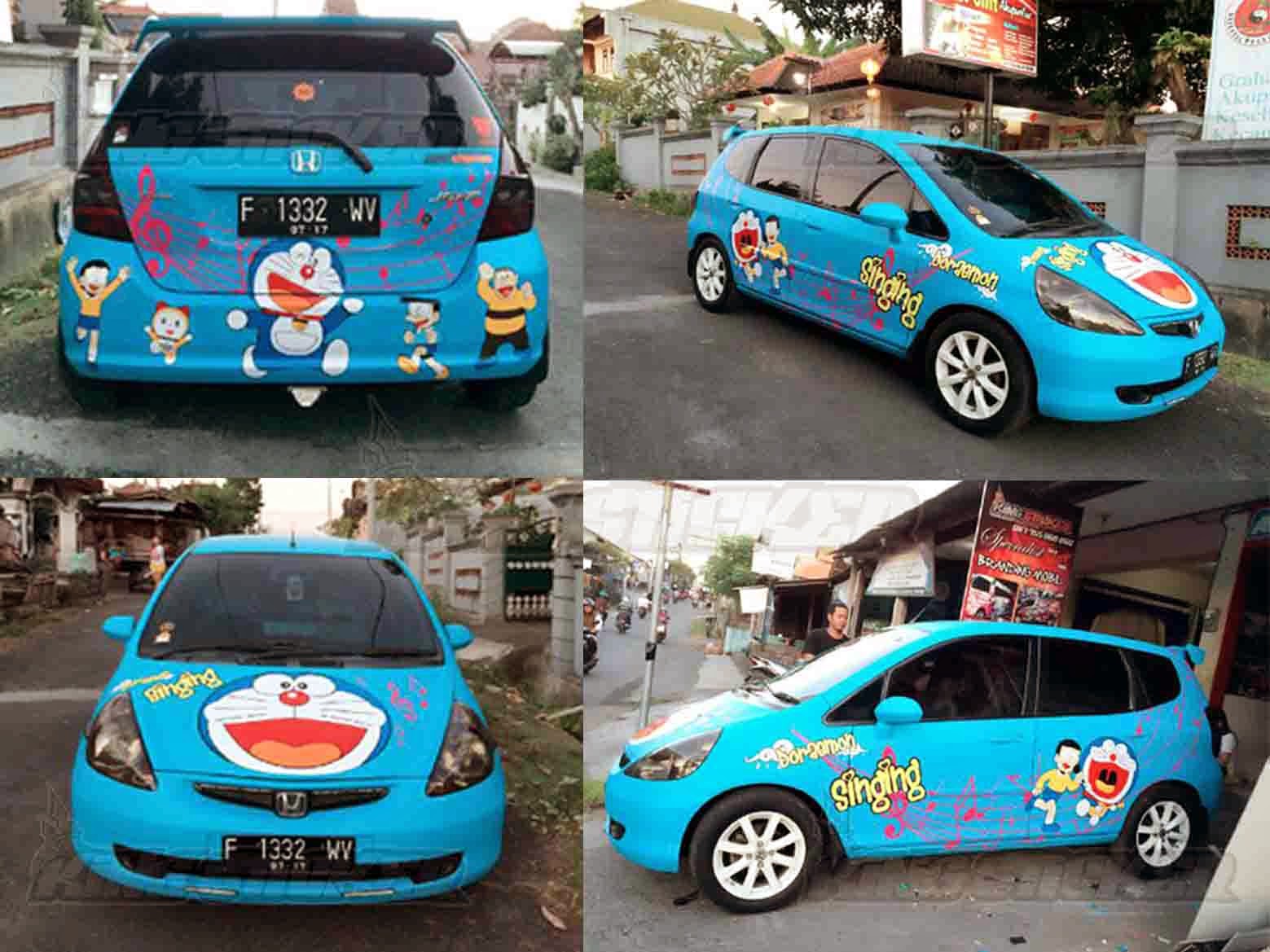 Gambar Cutting Sticker Mobil Doraemon Duniaotto