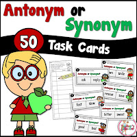  Antonym or Synonym Task Cards