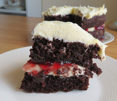 Dark Chocolate Layer Cake for Two