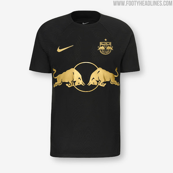 Stunning Black/Gold Nike Red Bull Salzburg 2023 Champions Kit Released ...