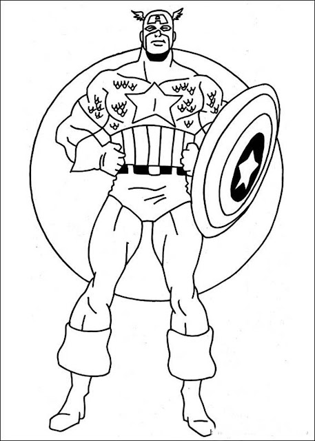 Best Free Printable Captain America Coloring Pages for Kids