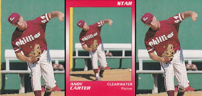 Andy Carter 1990 Clearwater Phillies card