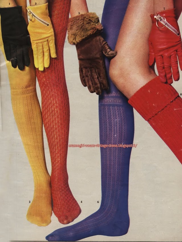 Sock and Gloves - Christian Dior - 1967 1960s 60s 60 zip zipper leather