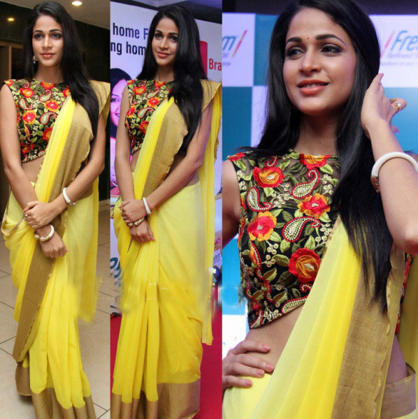 Lavanya Tripathi in Yellow Traditional Silk Saree