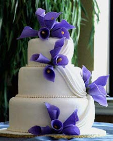 puple wedding cake