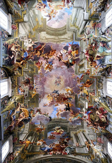 illustrative ceiling paintings by Andrea Pozzo between 1685-1697 for Florence's Church of Saint Ignazio