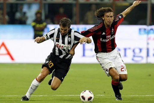 Alessandro Del Piero and Andrea Pirlo are now team-mates at Juventus