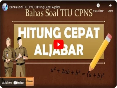 Bahas Soal TIU CPNS Hitung Cepat Aljabar Bimbel Jakarta Timur