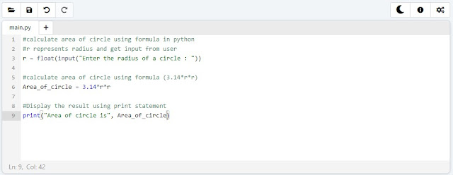 Python - Area of Circle Program