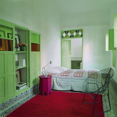 Decoración de una Habitación de color Verde