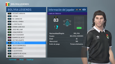 PES 2019 PS4 Classic Option File CONCACAF & CONMEBOL Legends