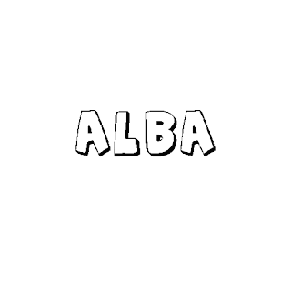 Nombre Alba para colorear