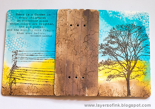 Layers of ink - Stamped Passport Book Tutorial by Anna-Karin with Sizzix dies by Eileen Hull and Stampotique stamps