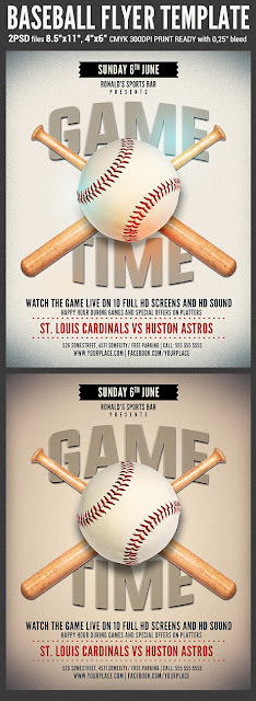  Baseball Game Flyer Template