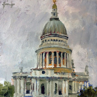 St.Paul's Cathedral on Overcast Day by Liza Hirst