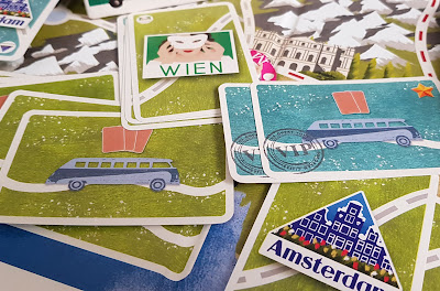 The Great Tour game review route cards used for travel