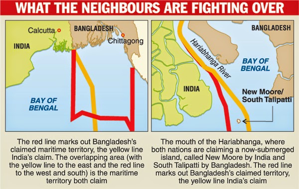 India, Bangla to face off in court -December date to hear 40-year-old dispute over patch of sea by CHARU SUDAN KASTURI