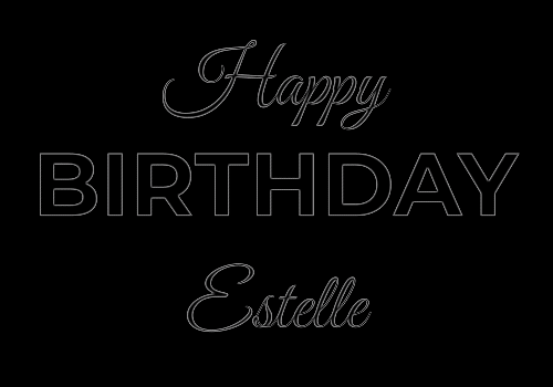 Happy Birthday Estelle (Animated GIF)