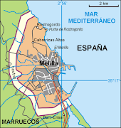 8. Mapa de la Ciudad Autónoma de Melilla. (melilla es)