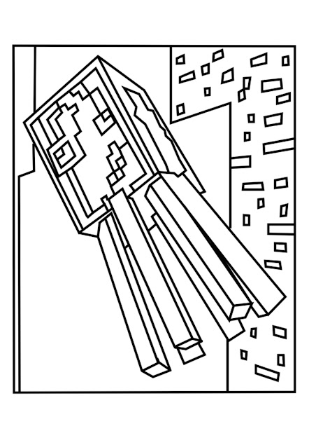 Minecraft Squid  Minecraft Coloring Ebook Edition  With Printable  Minecraft Coloring Pages 
