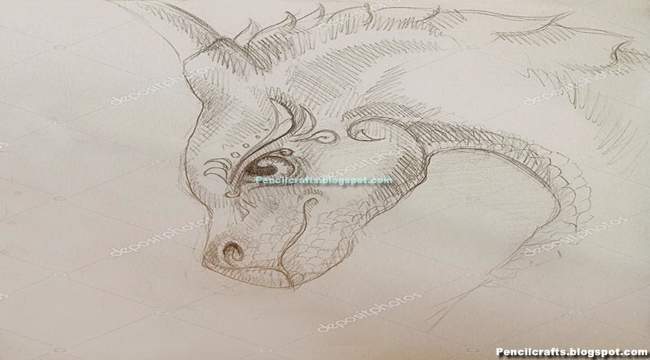 New Color Pencil Drawings Dragon