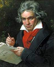 Ludwig van Beethoven (vaftiz: 17 Aralık 1770, ölüm: 26 Mart 1827), Klasik dönemden Romantik döneme geçiş sürecine büyük katkı sağlamış ve gelmiş geçmiş en ünlü ve en etkileyici bestecilerden biri olarak kabul edilen Alman piyanist ve bestecidir. 9 senfonisi, 5 piyano konçertosu, 32 piyano sonatı, 16 yaylı dörtlüsü ve hayatı boyunca yazdığı tek opera olan Fidelio en çok bilinen eserlerindendir.