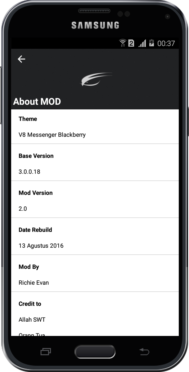 BBM Mod Blackberry V8 Theme Versi 3.0.0.18 apk