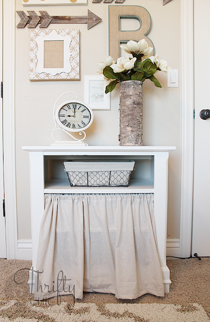 Turn an old dresser into a cute shabby chic storage cabinet!