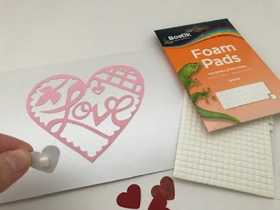 Bostik foam pads to add depth to a craft