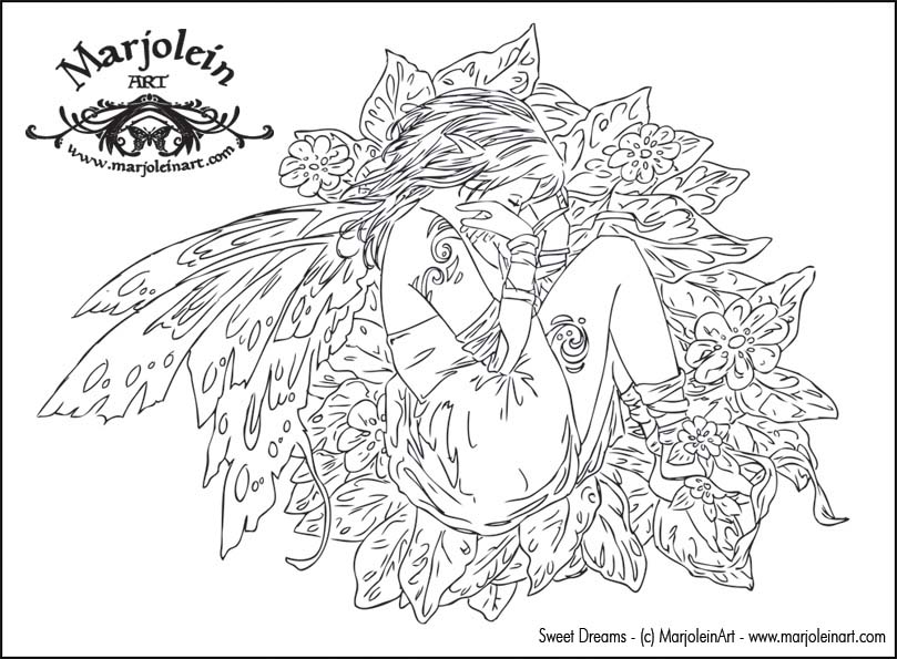 free fairy coloring pages for adults