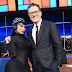 #NickiMinaj wore a $2,430 #Alaia dress and #Chanel scarf on @colbertlateshow