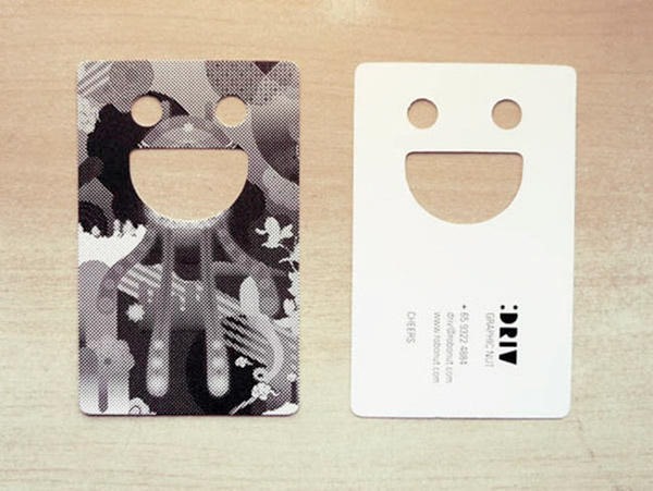 holes based business cards