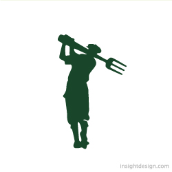 Carlos O'Kelly's Mexican Café Golf Tournament Icon, a golfer swinging a fork