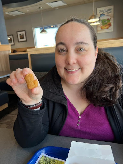 Michigan-shaped cheese curd, ironically at an Ohio Culver's!