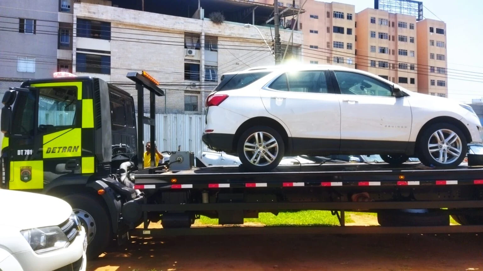 As equipes do DF Livre de Carcaças localizaram um veículo com ocorrência policial por apropriação indébita e restrição judicial | Foto: Divulgação/SSP-DF
