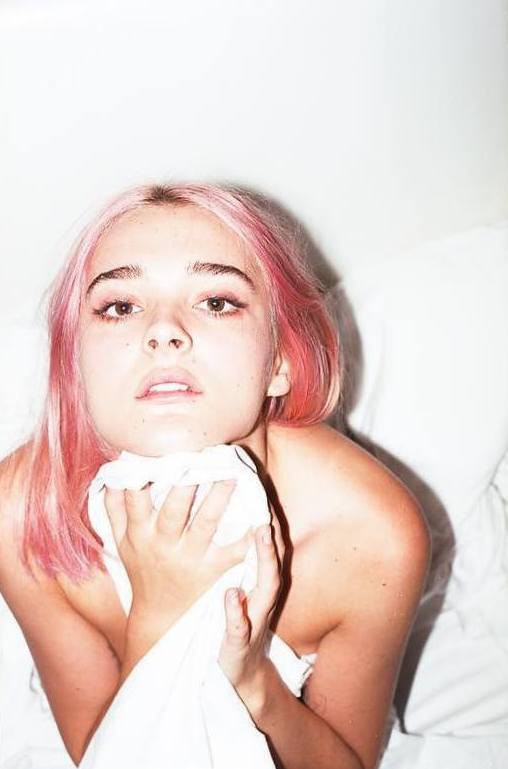 Charlotte Lawrence beautiful fashion model topless photo