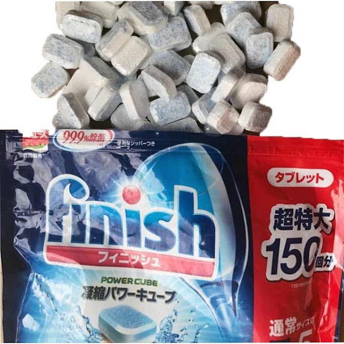 Viên rửa bát Finish Power Cube Nhật Bản (túi 150 viên) dành cho máy rửa bát