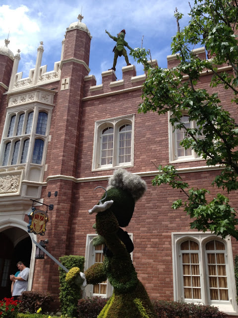 Peter Pan and Captain Hook Topiaries Epcot Disney World