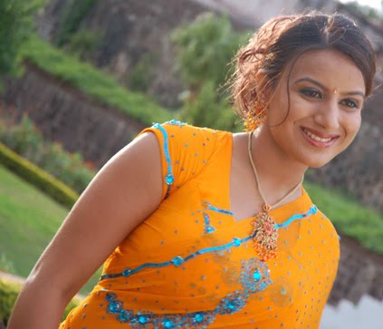 Pooja Gandhi Cute Saree Stills gallery pictures