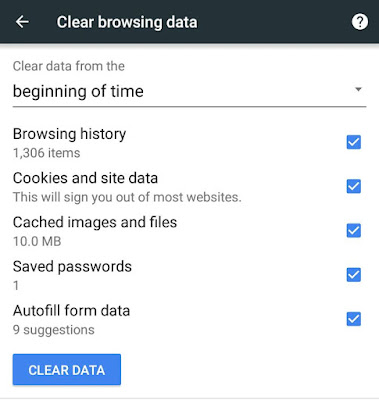 Clear browsing data