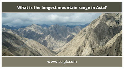 What is the longest mountain range in Asia