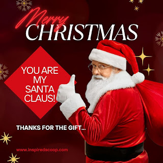 Thank you for the Christmas gift. You are my Santa Claus!