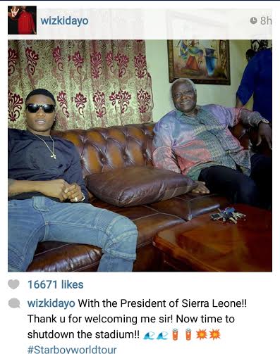 Banky W Showers Praises On Wizkid As He Gets Hosted By Sierra Leone President
