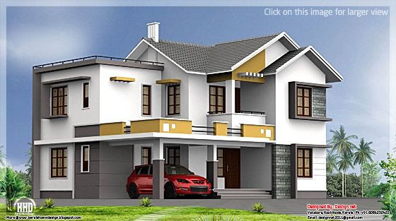 Double floor Indian house plan