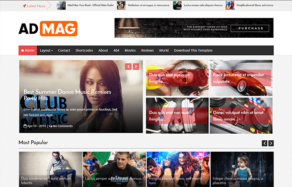 AdMag responsive blogger template 2016